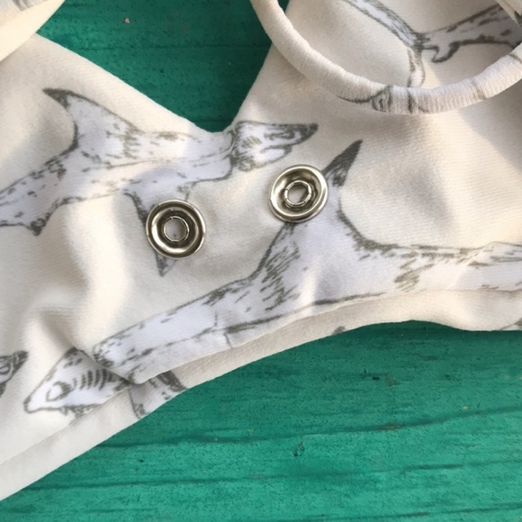 Boys + Arrows Fish Outta Water Shark Dylan Bikini Top - Picture 5 of 10
